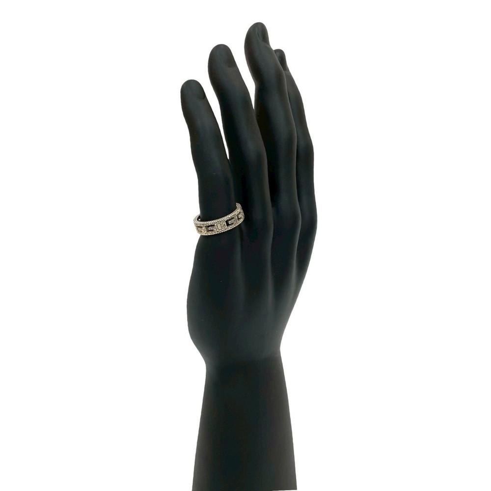 GUCCI Square G Arabesque Sterling Silver Ring, Men's Accessory, 32062 - Picture 2 of 6